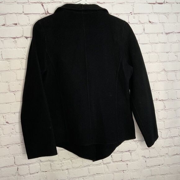 EILEEN FISHER Cardigan Small Petite SP‎ Women’s Open Blazer Draped Wool Cashmere - Picture 4 of 9